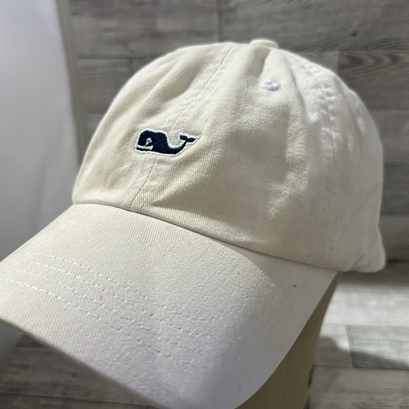 Vineyard vines cream distressed baseball cap hat - Picture 2 of 7
